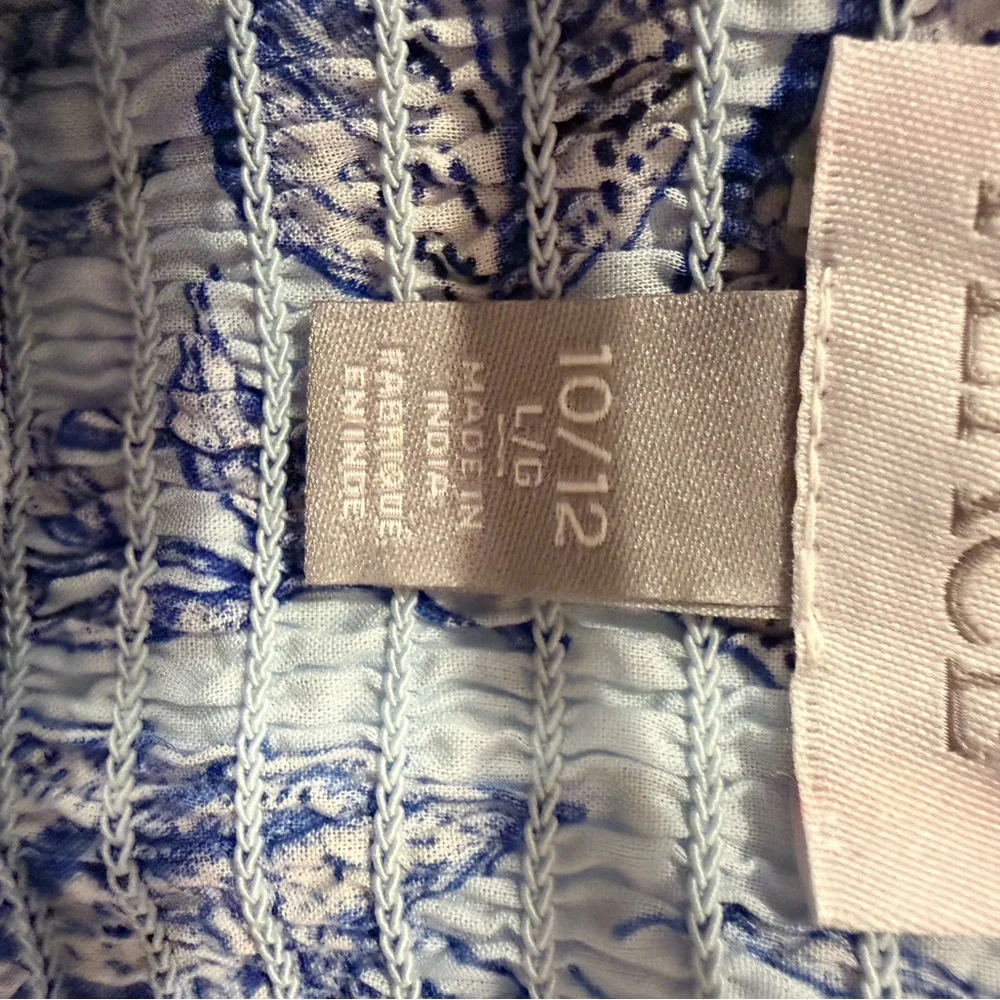 The Children’s Place GirlsTropical Smocked Tiered Dress Blue size Large (10/12) - Picture 9 of 9